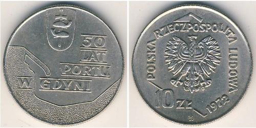 10 Zloty Volksrepublik Polen (1952-1990) Kupfer/Nickel 