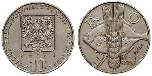 10 Zloty Volksrepublik Polen (1952-1990) Kupfer/Nickel 