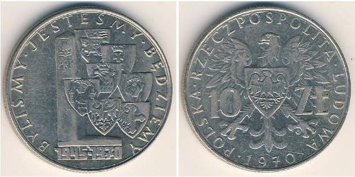 10 Zloty Volksrepublik Polen (1952-1990) Kupfer/Nickel 