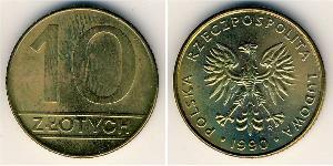 10 Zloty République populaire de Pologne (1952-1990) Laiton 
