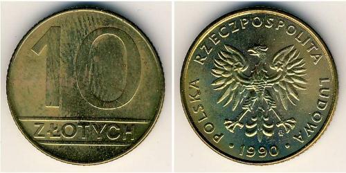 10 Zloty République populaire de Pologne (1952-1990) Laiton 