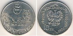 10 Zloty República Popular de Polonia (1952-1990) Níquel/Cobre 