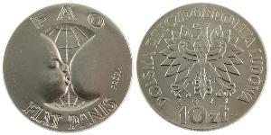10 Zloty República Popular de Polonia (1952-1990) Níquel/Cobre 