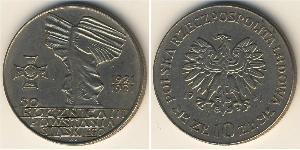 10 Zloty República Popular de Polonia (1952-1990) Níquel/Cobre 