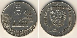10 Zloty República Popular de Polonia (1952-1990) Níquel/Cobre 