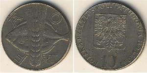 10 Zloty República Popular de Polonia (1952-1990) Níquel/Cobre 