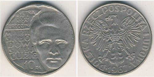 10 Zloty República Popular de Polonia (1952-1990) Níquel/Cobre 
