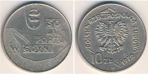 10 Zloty República Popular de Polonia (1952-1990) Níquel/Cobre 