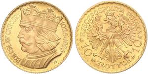 10 Zloty Deuxième République de Pologne (1918 - 1939) Or 