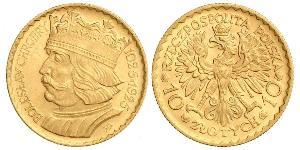 10 Zloty Seconda Repubblica Polacca (1918 - 1939) Oro 