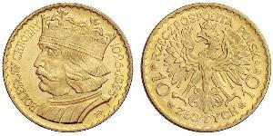 10 Zloty Seconda Repubblica Polacca (1918 - 1939) Oro 