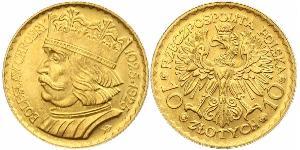 10 Zloty Seconda Repubblica Polacca (1918 - 1939) Oro 