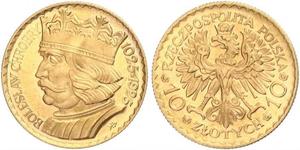 10 Zloty Seconda Repubblica Polacca (1918 - 1939) Oro 