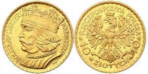 10 Zloty Seconda Repubblica Polacca (1918 - 1939) Oro 