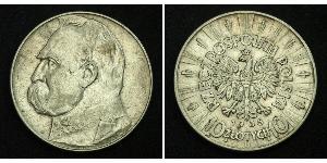 10 Zloty Zweite Polnische Republik (1918 - 1939) Silber Józef Piłsudski