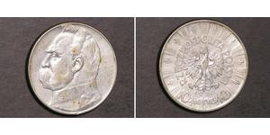10 Zloty Zweite Polnische Republik (1918 - 1939) Silber Józef Piłsudski