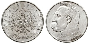 10 Zloty Zweite Polnische Republik (1918 - 1939) Silber Józef Piłsudski