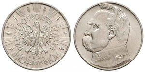 10 Zloty Zweite Polnische Republik (1918 - 1939) Silber Józef Piłsudski