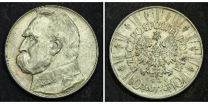 10 Zloty Zweite Polnische Republik (1918 - 1939) Silber Józef Piłsudski