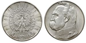 10 Zloty Zweite Polnische Republik (1918 - 1939) Silber Józef Piłsudski