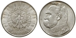 10 Zloty Zweite Polnische Republik (1918 - 1939) Silber Józef Piłsudski
