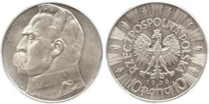 10 Zloty Second Polish Republic (1918 - 1939) Silver Józef Piłsudski