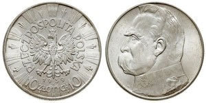 10 Zloty Second Polish Republic (1918 - 1939) Silver Józef Piłsudski