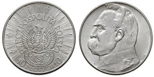 10 Zloty Second Polish Republic (1918 - 1939) Silver Józef Piłsudski