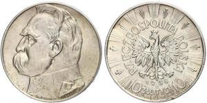 10 Zloty Second Polish Republic (1918 - 1939) Silver Józef Piłsudski