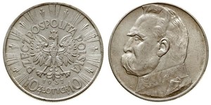 10 Zloty Second Polish Republic (1918 - 1939) Silver Józef Piłsudski