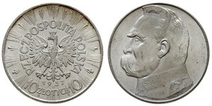 10 Zloty Second Polish Republic (1918 - 1939) Silver Józef Piłsudski
