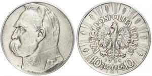 10 Zloty Second Polish Republic (1918 - 1939) Silver Józef Piłsudski