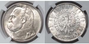 10 Zloty Second Polish Republic (1918 - 1939) Silver Józef Piłsudski