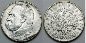 10 Zloty Deuxième République de Pologne (1918 - 1939)  