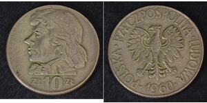 10 Zloty Repubblica Popolare di Polonia (1952-1990)  