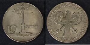 10 Zloty Repubblica Popolare di Polonia (1952-1990)  