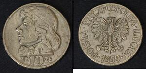10 Zloty Repubblica Popolare di Polonia (1952-1990)  