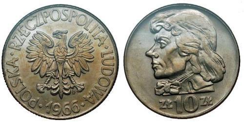 10 Zloty Repubblica Popolare di Polonia (1952-1990)  