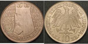 10 Zloty República Popular de Polonia (1952-1990)  