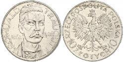 10 Zloty Second Polish Republic (1918 - 1939)  Romuald Traugutt