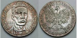 10 Zloty Seconda Repubblica Polacca (1918 - 1939)  Romuald Traugutt