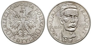 10 Zloty 波兰第二共和国 (1918 - 1939) 銀 Romuald Traugutt