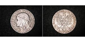 10 Zloty 波兰第二共和国 (1918 - 1939) 銀 雅德维加 (波兰国王)