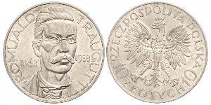 10 Zloty 波兰第二共和国 (1918 - 1939) 銀 Romuald Traugutt