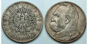 10 Zloty 波兰第二共和国 (1918 - 1939) 銀 约瑟夫·毕苏斯基