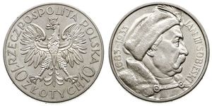 10 Zloty 波兰第二共和国 (1918 - 1939) / 波兰 銀 扬三世 (波兰)