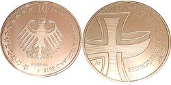 10 Євро Федеративна Республіка Німеччина (1990 - ) Срібло 