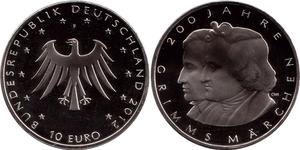 10 Євро Федеративна Республіка Німеччина (1990 - ) Срібло 