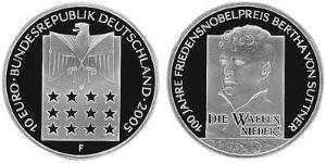 10 Євро Федеративна Республіка Німеччина (1990 - ) Срібло 