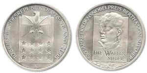 10 Євро Федеративна Республіка Німеччина (1990 - ) Срібло 